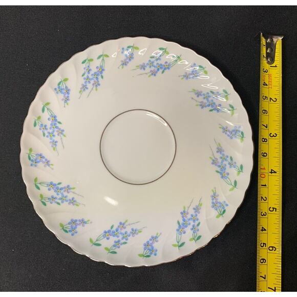 Royal Tettau “Forget Me Not” Porcelain 6” Saucer (Germany) 1950s - Picture 2 of 5